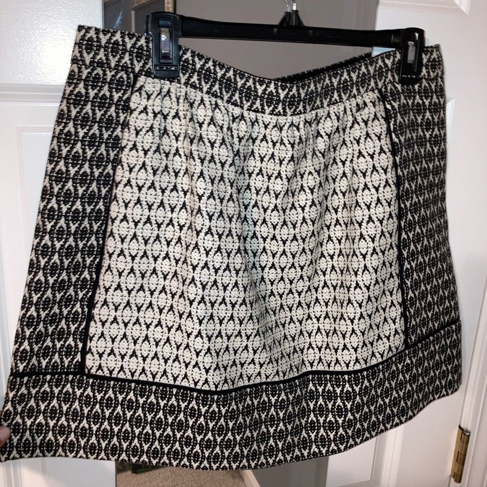 J. Crew black and white printed skirt - Size 12